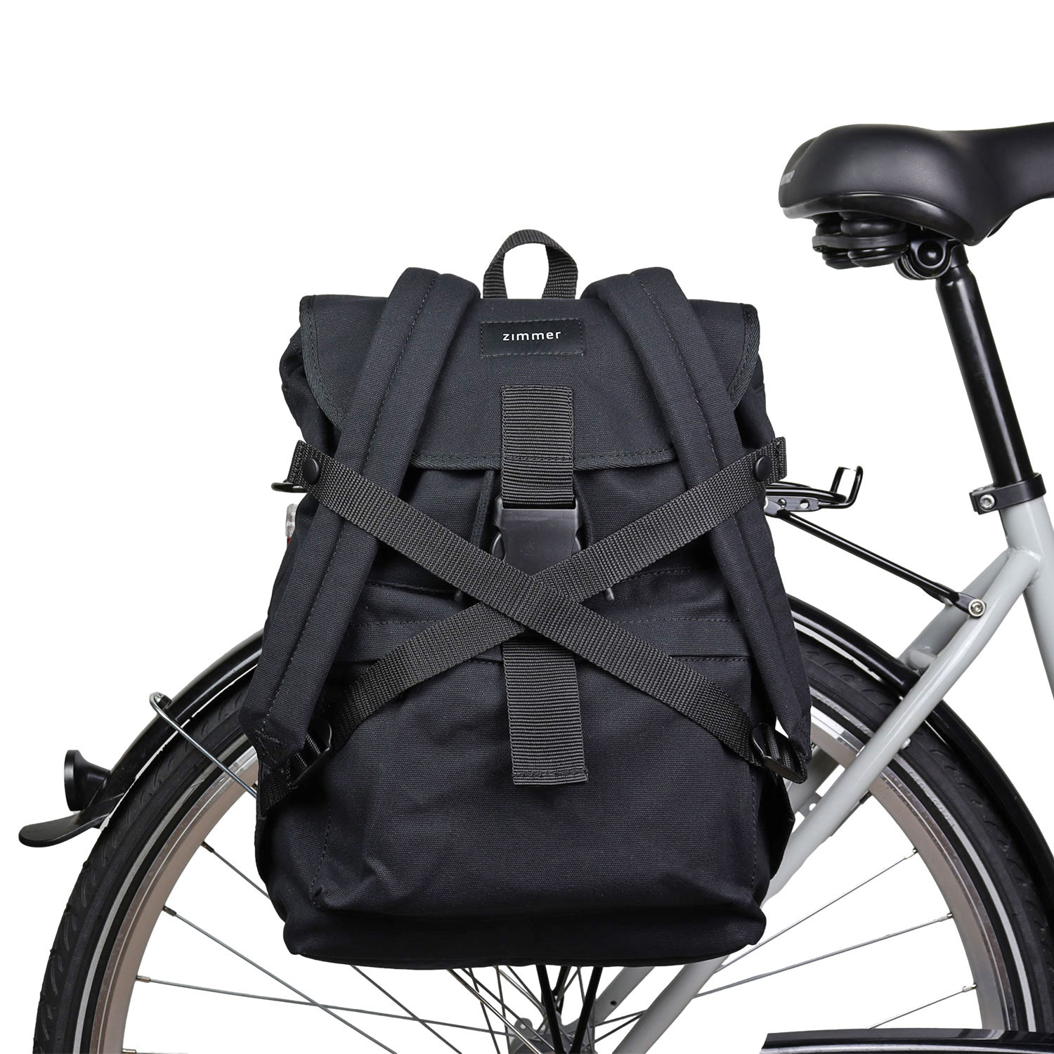 fahrradtasche rucksack halifax am fahrrad schwarz